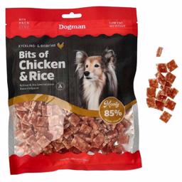 Dogman Dog godsaker Bits of Chicken & Rice 250g